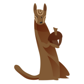 Chipmunk with nut clipart