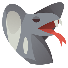 Cobra tongue cartoon clipart