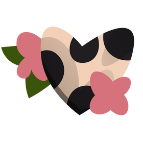 Cow heart clipart