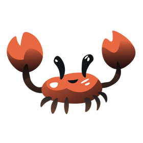Cool crab smile clipart