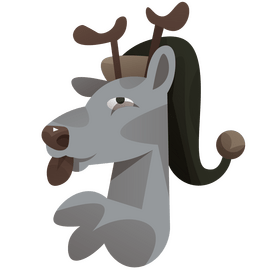 Deer decorated holidays clipart