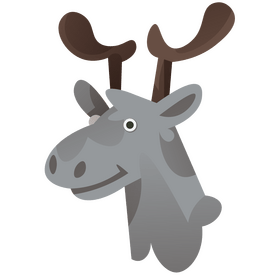Deer head cartoon clipart
