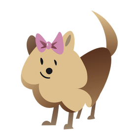 Dog cute cartoon clipart