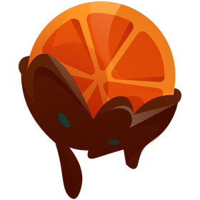 Orange with chocolate clipart