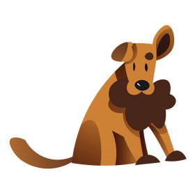 Cute dog sitting clipart