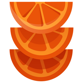 Orange slices clipart