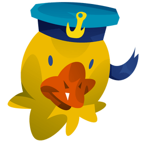 Duck sailor cartoon clipart