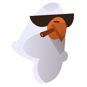 Cool cartoon eagle with sunglasses clipart