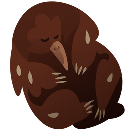 Echidna sleeping clipart