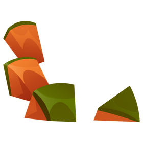 Papaya cubes clipart