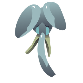 Elephant sad clipart