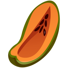 Papaya half clipart