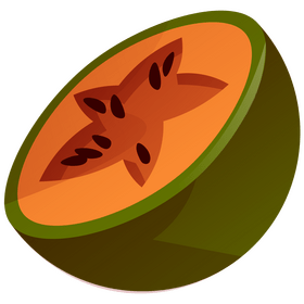 Papaya half png clipart
