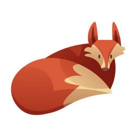 Fox sitting cartoon clipart
