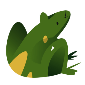 Frog sitting clipart