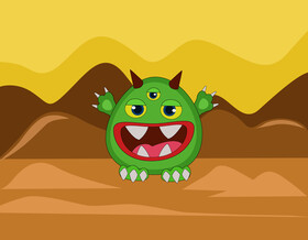 Cute monster vector