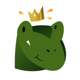 Happy frog cartoon clipart