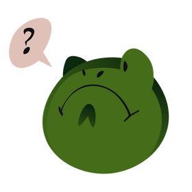 Frog question clipart