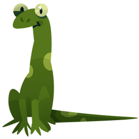 Cute gecko cartoon clipart