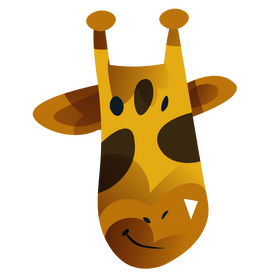 Giraffe head cartoon clipart