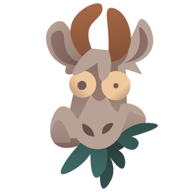 Cartoon goat face clipart
