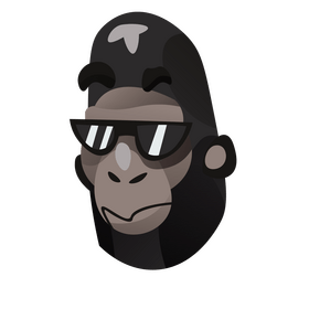 Cool gorilla with sunglasses clipart