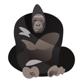 Gorilla sitting clipart