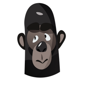 Cartoon gorilla head clipart