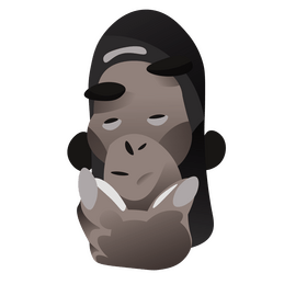 Gorilla thinking clipart