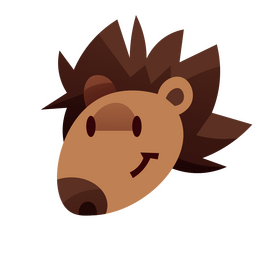 Hedgehog head clipart