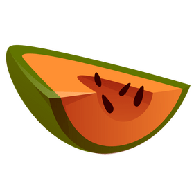 Papaya slice clipart