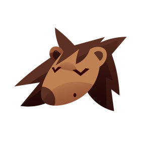 Hedgehog sleeping clipart