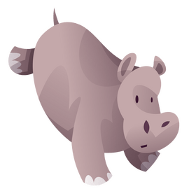 Hippo cartoon clipart