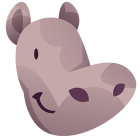 Hippo head clipart