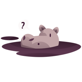 Hippo in the pool clipart