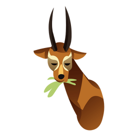 Impala eating clipart