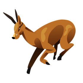 Impala running clipart