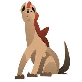 Hyena suprised clipart