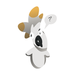 Cockatoo parrot question clipart