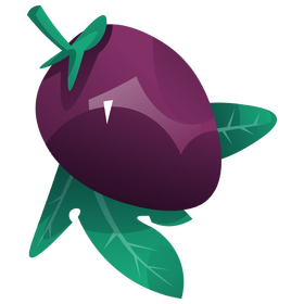 Passion fruit with leaves clipart