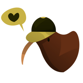 Kiwi bird love clipart