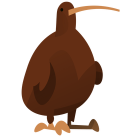 Cartoon kiwi bird clipart