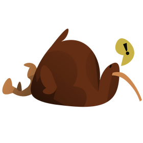 Kiwi bird surprised clipart