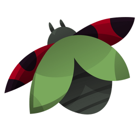 Ladybug flying clipart