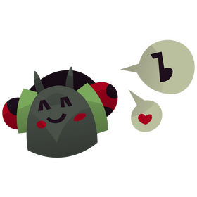 Ladybug listening to music cartoon clipart