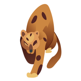 Wild leopard clipart