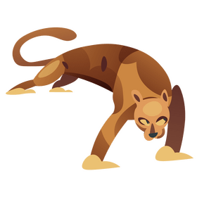 Leopard playful clipart