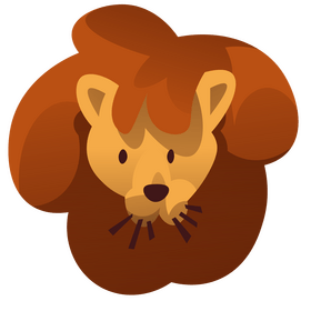 Cartoon lion head clipart