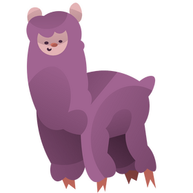 Fluffy llama clipart