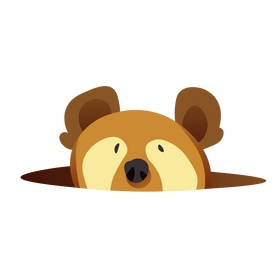 Meerkat looking from tunnel clipart